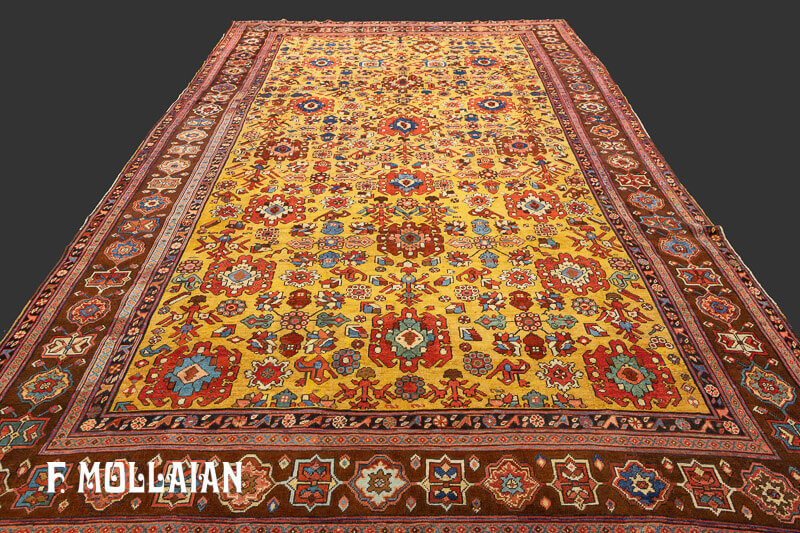Antique Persian Bakshaish Kalleh Carpet n°:89047414